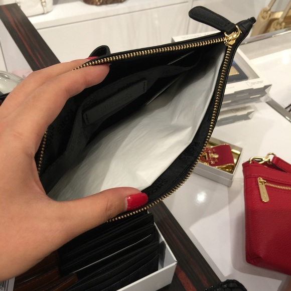 Michael Kors Large Clutch Red Pebbled Leather NWT